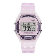 Digital Two Crystal Roze Horloge Adidas , Pink , Unisex