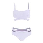 Ketting Logo Bikini Set met Uitsnijding Details Agnona , Purple , Here...