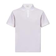 Katoenen poloshirt met logo Saint Laurent , White , Heren