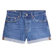 501 Rolled Shorts Levi's , Blue , Dames