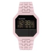 Retro-futuristische Matte Bloem Horloge nixon , Pink , Dames