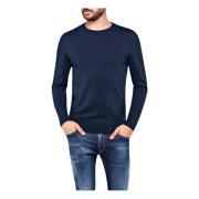 Mesh Sweater Replay , Blue , Heren