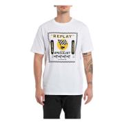 T-shirt Replay , White , Heren