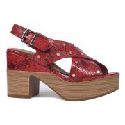 Sandalen met hak Alpe , Red , Dames