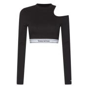 Top Tommy Jeans , Black , Dames