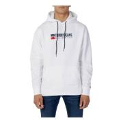 Witte hoodie met print Tommy Jeans , White , Heren