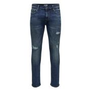 Jeans Only & Sons , Blue , Heren