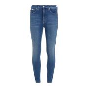 Hoge Taille Skinny Jeans Calvin Klein Jeans , Blue , Dames