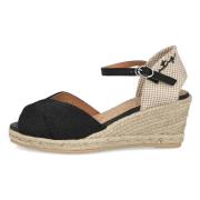 Esparto wedges Mtng , Black , Dames