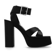 Bianca Platform Sandalen Saint Laurent , Black , Dames