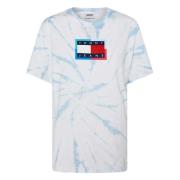 Relaxed Tie Dye Flag Tee T-shirt Tommy Jeans , Multicolor , Dames