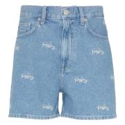 Moeder Korte Shorts Tommy Jeans , Blue , Dames