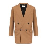 Wollen blazer Saint Laurent , Brown , Dames