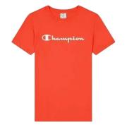 Crewneck T-Shirt Champion , Orange , Dames