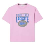 Tee-Shirt T-shirt Lacoste , Pink , Heren