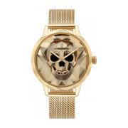 Anjar Roestvrij Staal Gouden Horloge Police , Yellow , Heren