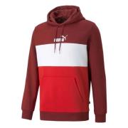 Ess+ Colorblock Hoodie Puma , Red , Heren