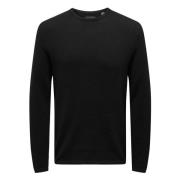 Hoodie Only & Sons , Black , Heren