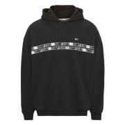 Tjm Tape Hoodie Hoodie Tommy Jeans , Black , Heren