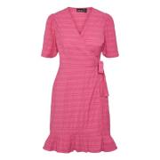 Wrap Dress Pieces , Pink , Dames