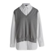 Stijlvolle Overhemden Collectie Lardini , Gray , Dames