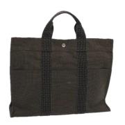 Pre-owned Canvas totes Hermès Vintage , Gray , Dames