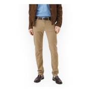 Mannen Plain Drill Licht Elastische Broek Roy Roger's , Beige , Heren