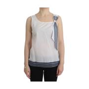 Strik Top met Ritssluiting Ermanno Scervino , White , Dames