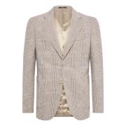 Prince of Wales Check Jas Boggi Milano , Beige , Heren