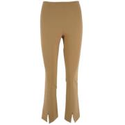 Milano Straight Leg Broek met Split Liviana Conti , Beige , Dames