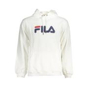 Witte Katoenen Hoodie met Logo Fila , White , Heren