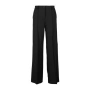 Zwarte Hoge Taille Crepe Broek Pinko , Black , Dames