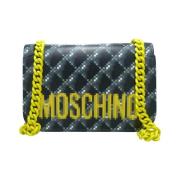 Zwarte Stijlvolle Tassen Collectie Moschino , Black , Dames