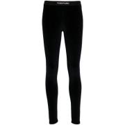 Blauwe Velours Skinny Broek Tom Ford , Blue , Dames