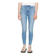 Blauwe versleten jeans Calvin Klein Jeans , Blue , Dames