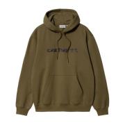 Ruimvallende hoodie met geborduurd logo Carhartt Wip , Green , Heren