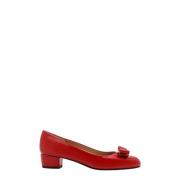 Rode Pumps met Iconische Vara Strik Salvatore Ferragamo , Red , Dames