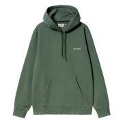 Script Borduurwerk Hoodie Carhartt Wip , Green , Heren