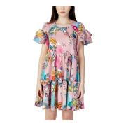 Roze Korte Mouw Jurk Lente/Zomer Aniye By , Multicolor , Dames