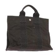 Pre-owned Canvas totes Hermès Vintage , Gray , Dames