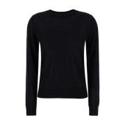 Zwarte Crewneck Sweater met Lange Mouwen P.a.r.o.s.h. , Black , Dames