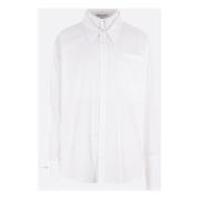 Witte Oversized Shirt met Trompe l'Oeil Kraag JordanLuca , White , Her...