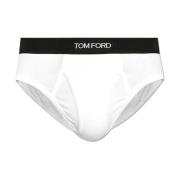 Briefs met logo Tom Ford , White , Heren