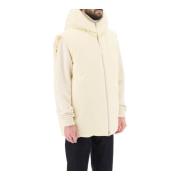 Oversized Hooded Down Vest Jil Sander , Beige , Heren