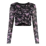 Bloemenprint Longsleeve Top Ganni , Multicolor , Dames