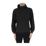 Zwarte synthetische jas met dubbele rits Woolrich , Black , Heren