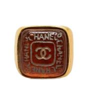 Pre-owned Metal rings Chanel Vintage , Yellow , Dames