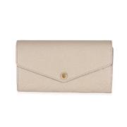 Pre-owned Leather wallets Louis Vuitton Vintage , Beige , Dames