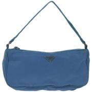 Pre-owned Nylon pouches Prada Vintage , Blue , Dames