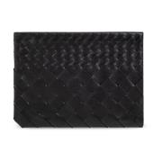 Halve Rits Pouch handtas Bottega Veneta , Black , Heren